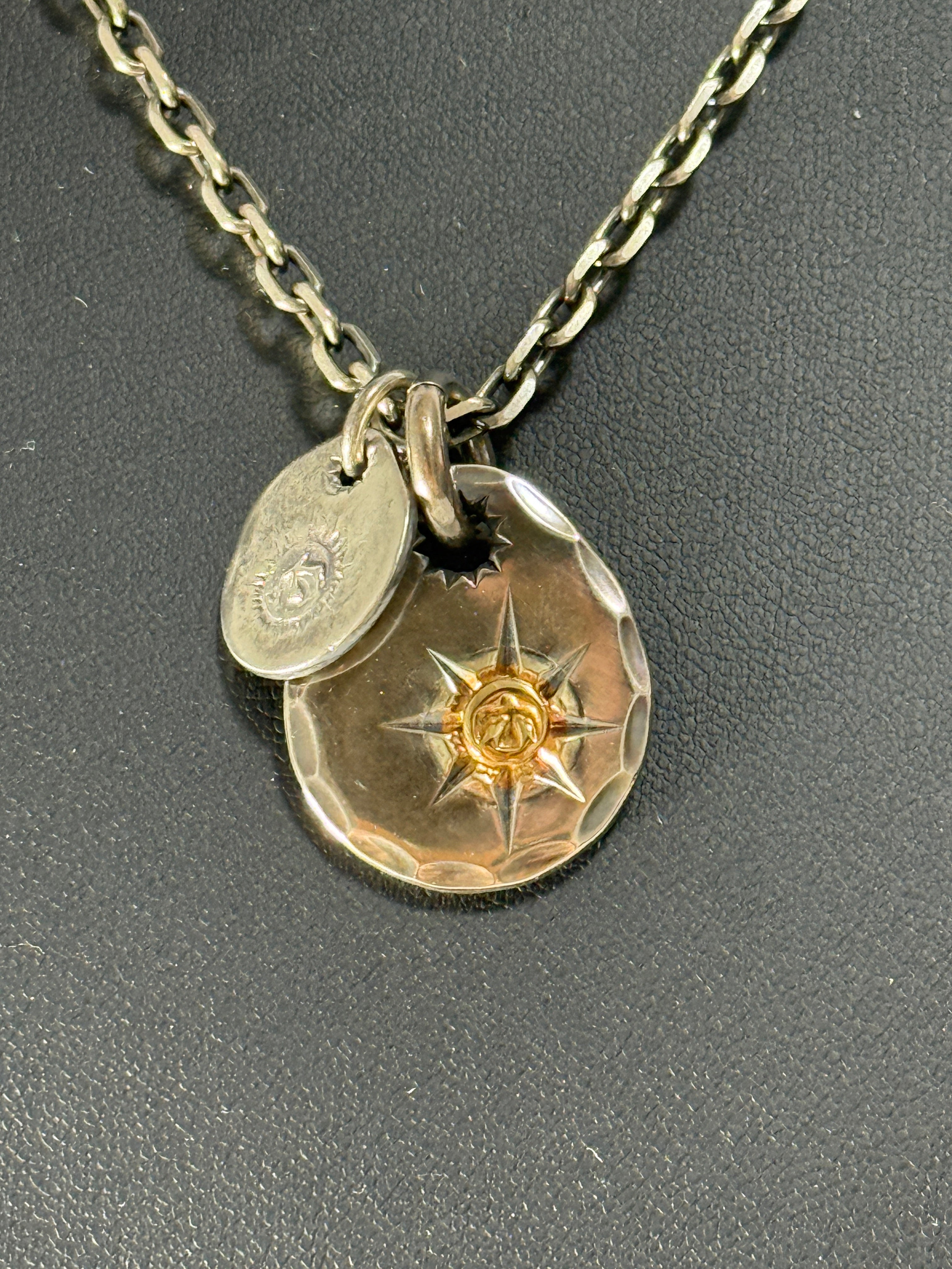 ゴローズ たたきメタル小(印台ズレ)+SVin太陽メタル大+金メタルホイール付イーグルフック細角チェーン(50cm)セットアップ