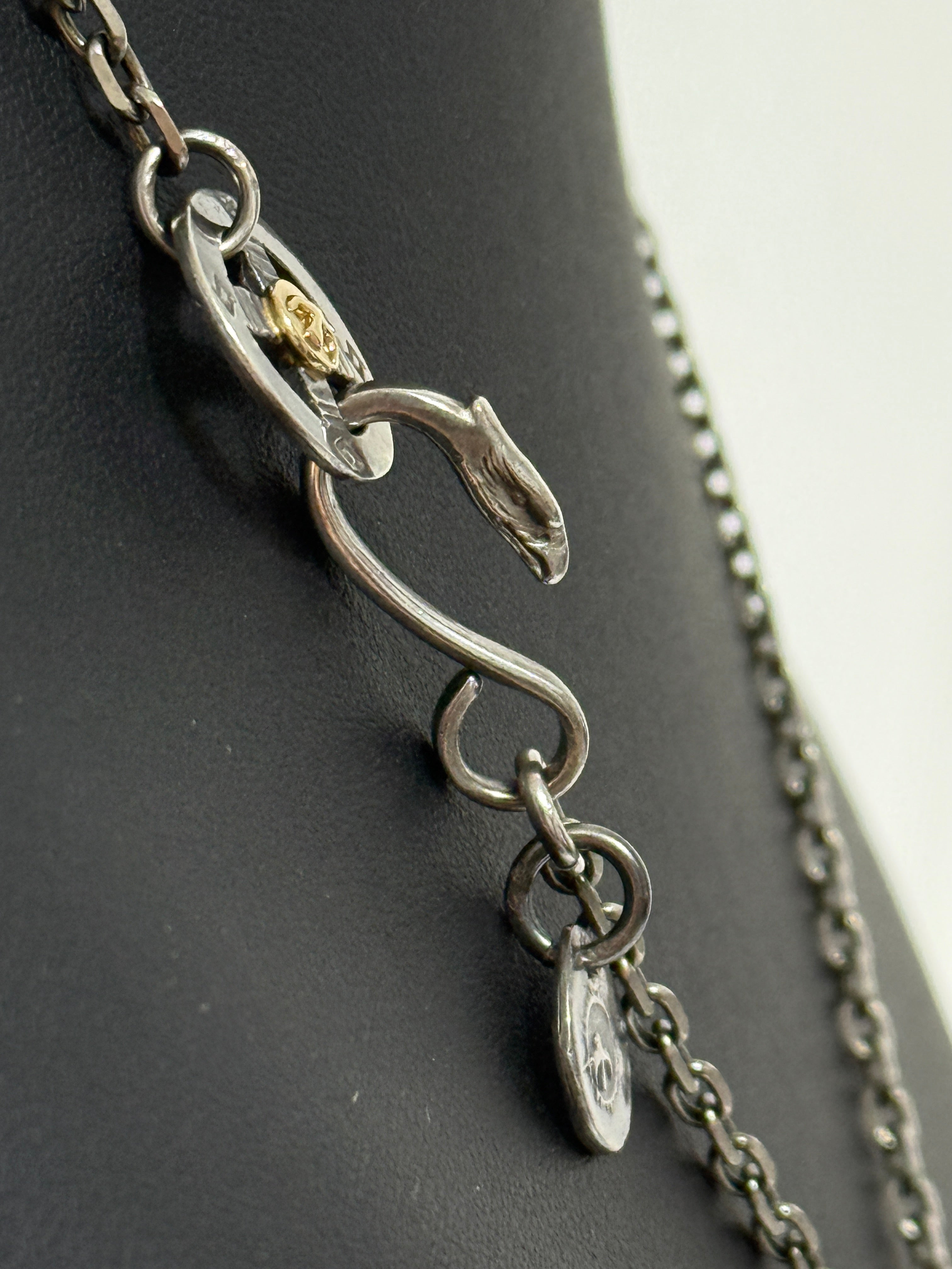 ゴローズ 上金特大フェザー(現行右)+SVin太陽メタル小+金メタルホイール付イーグルフック細角チェーン(50cm)