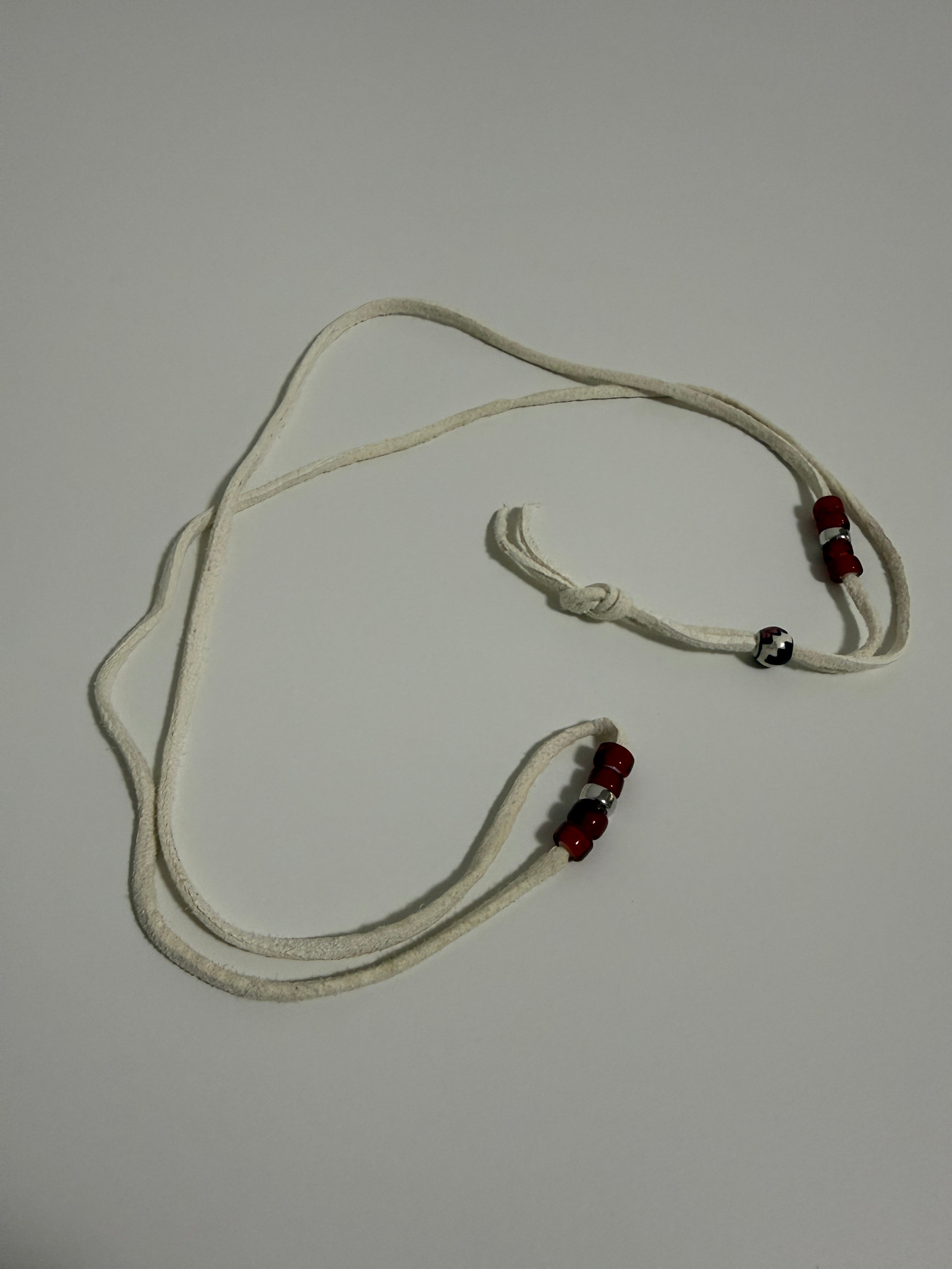 【リピーターTさま専用】キムタクセット用白鹿革紐+ビーズ