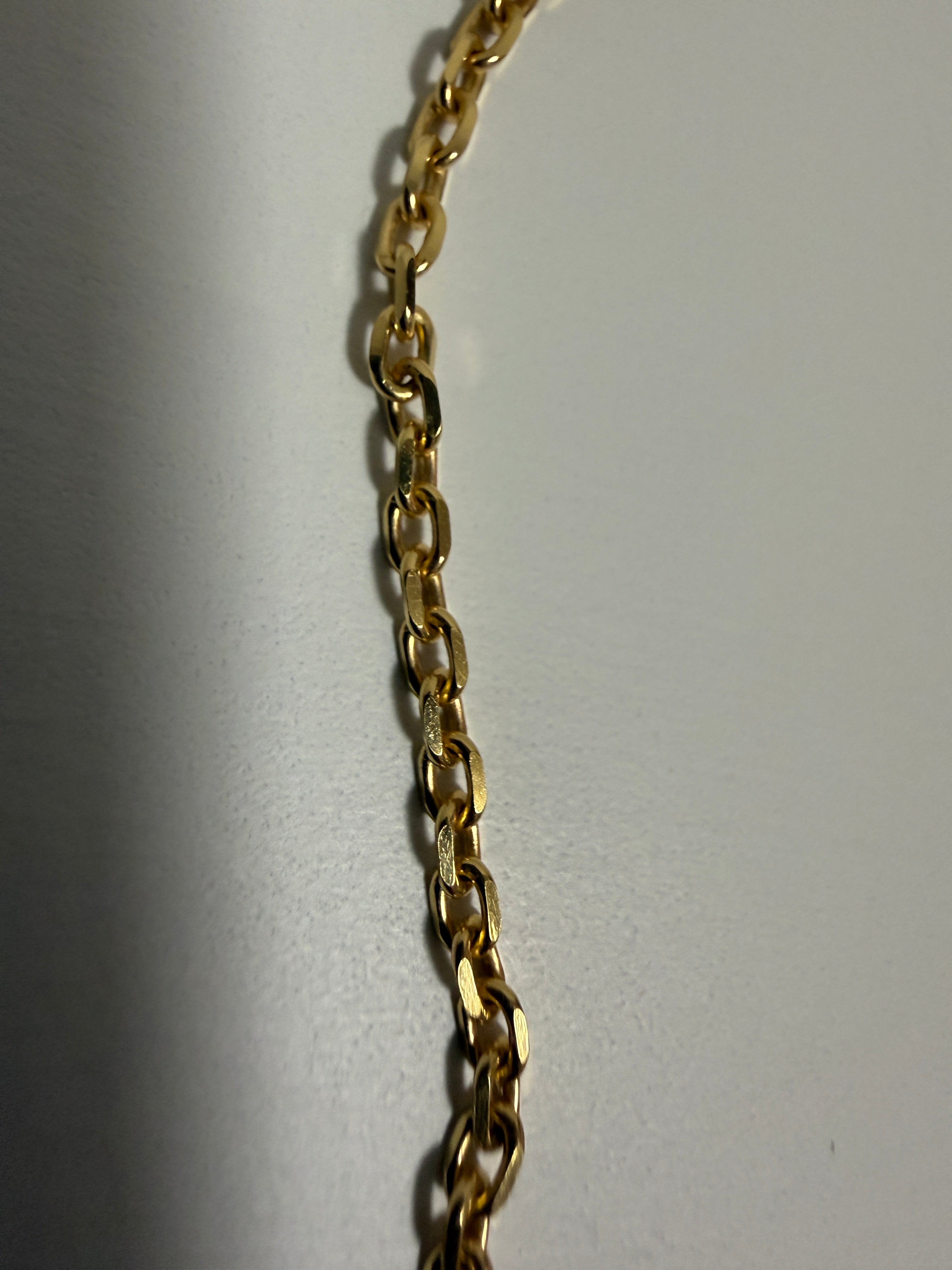 ゴローズ 全金フェザーL左+K18小豆細角チェーン(52cm ※ノーブランド)セットアップ