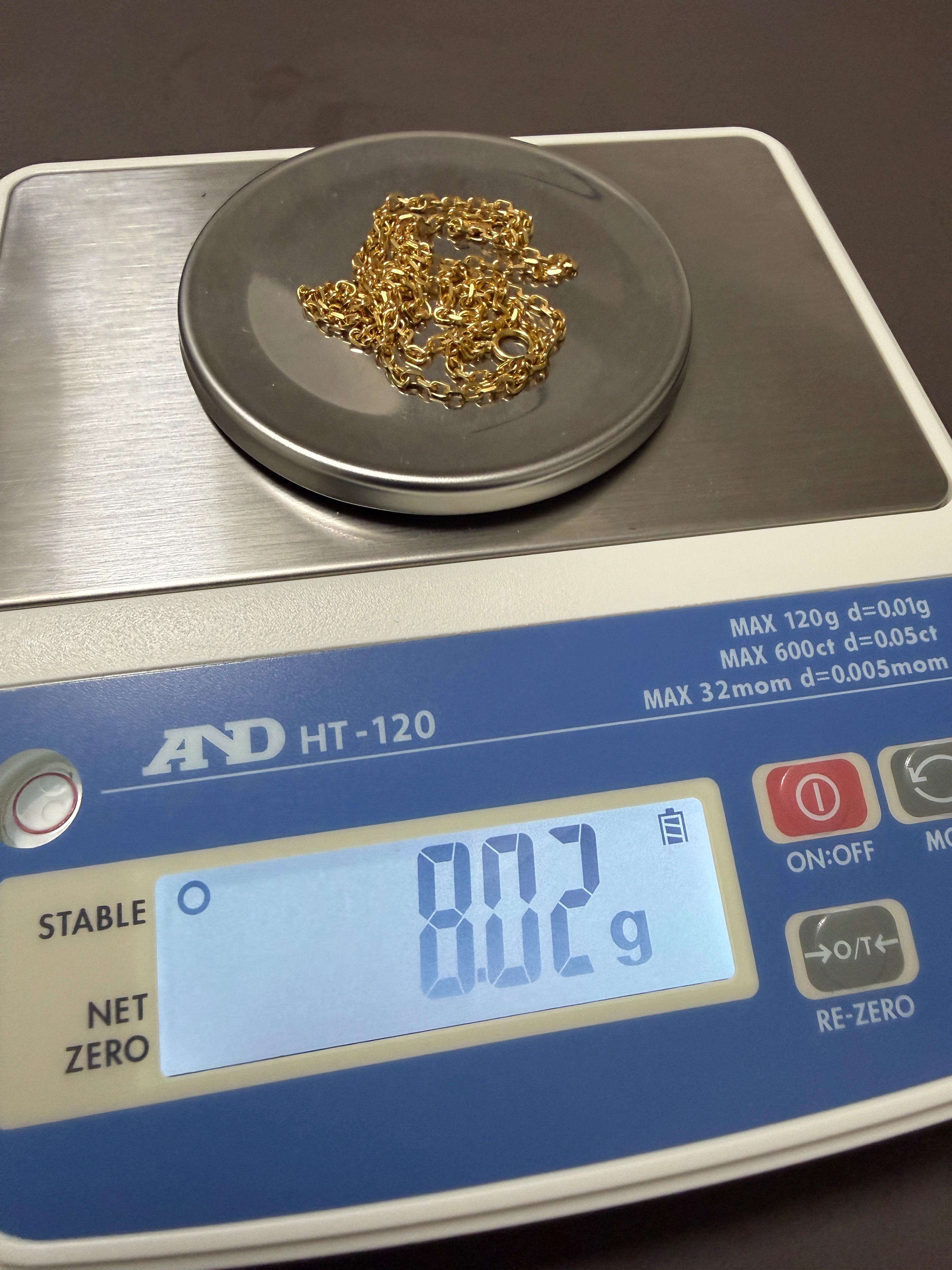 ゴローズ 全金フェザーL左+K18小豆細角チェーン(52cm ※ノーブランド)セットアップ