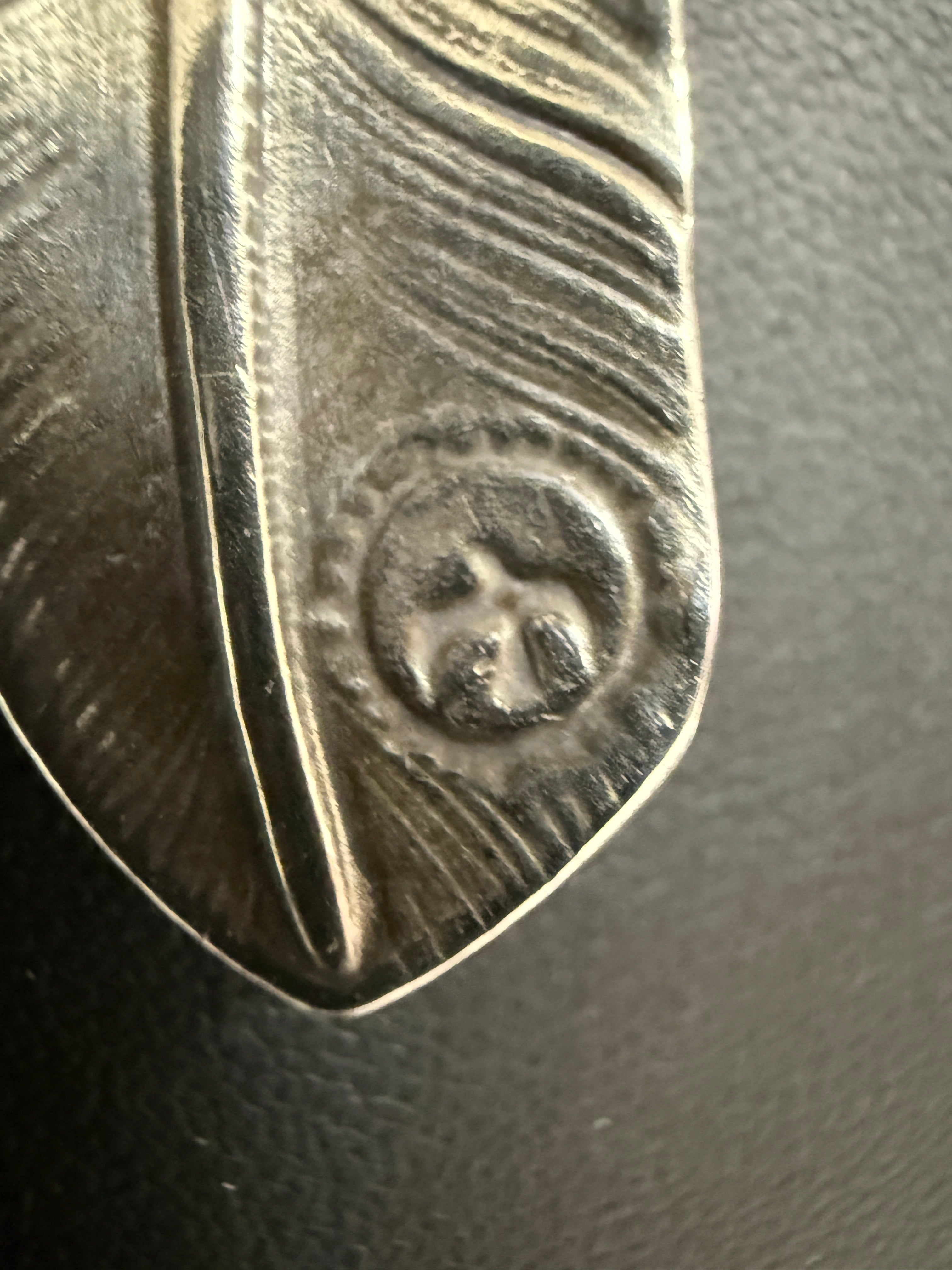 ゴローズ 上金特大フェザー右③+SV太陽inメタル小+金メタルホイール付イーグルフック細角チェーン(47cm)セットアップ