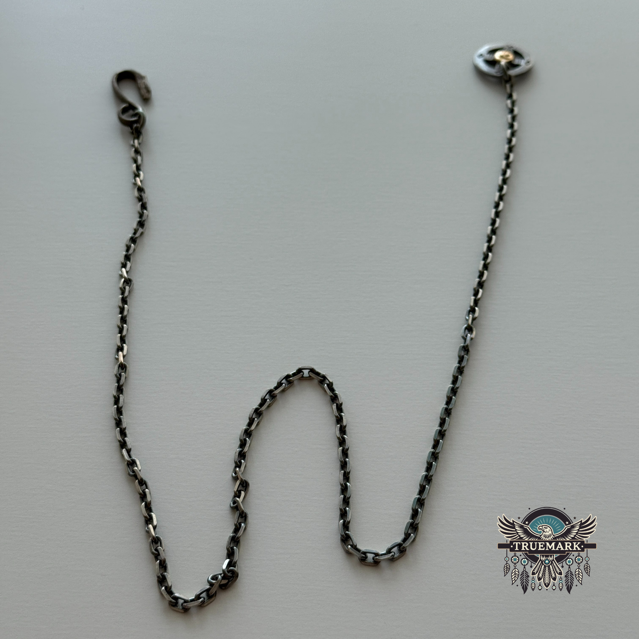 ゴローズ　金メタル付ホイール/イーグルフック細角チェーン（50cm）セット