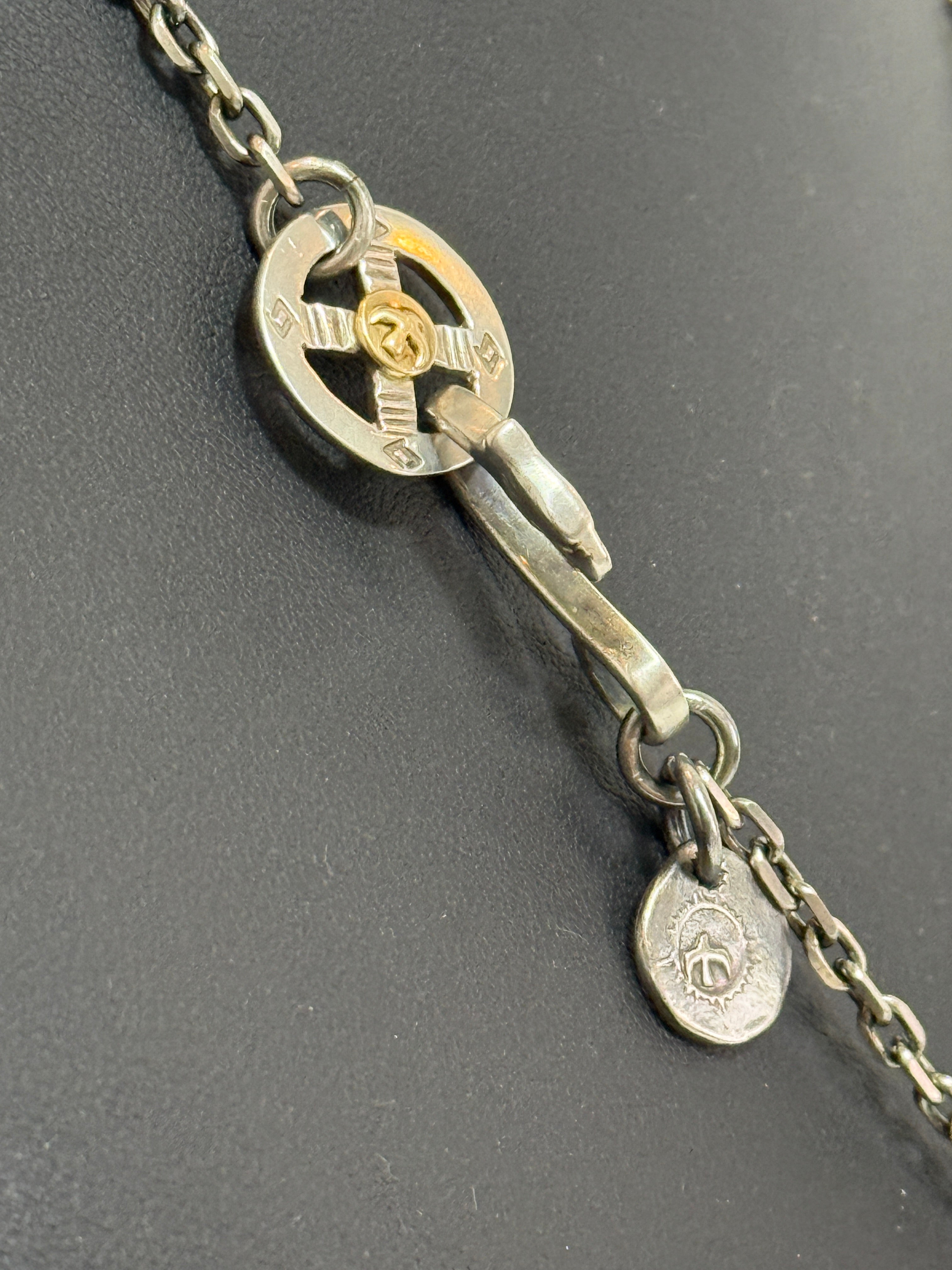 ゴローズ　上金特大フェザー右＋SV太陽inメタル小＋金メタルホイール付イーグルフック細角チェーンセットアップ