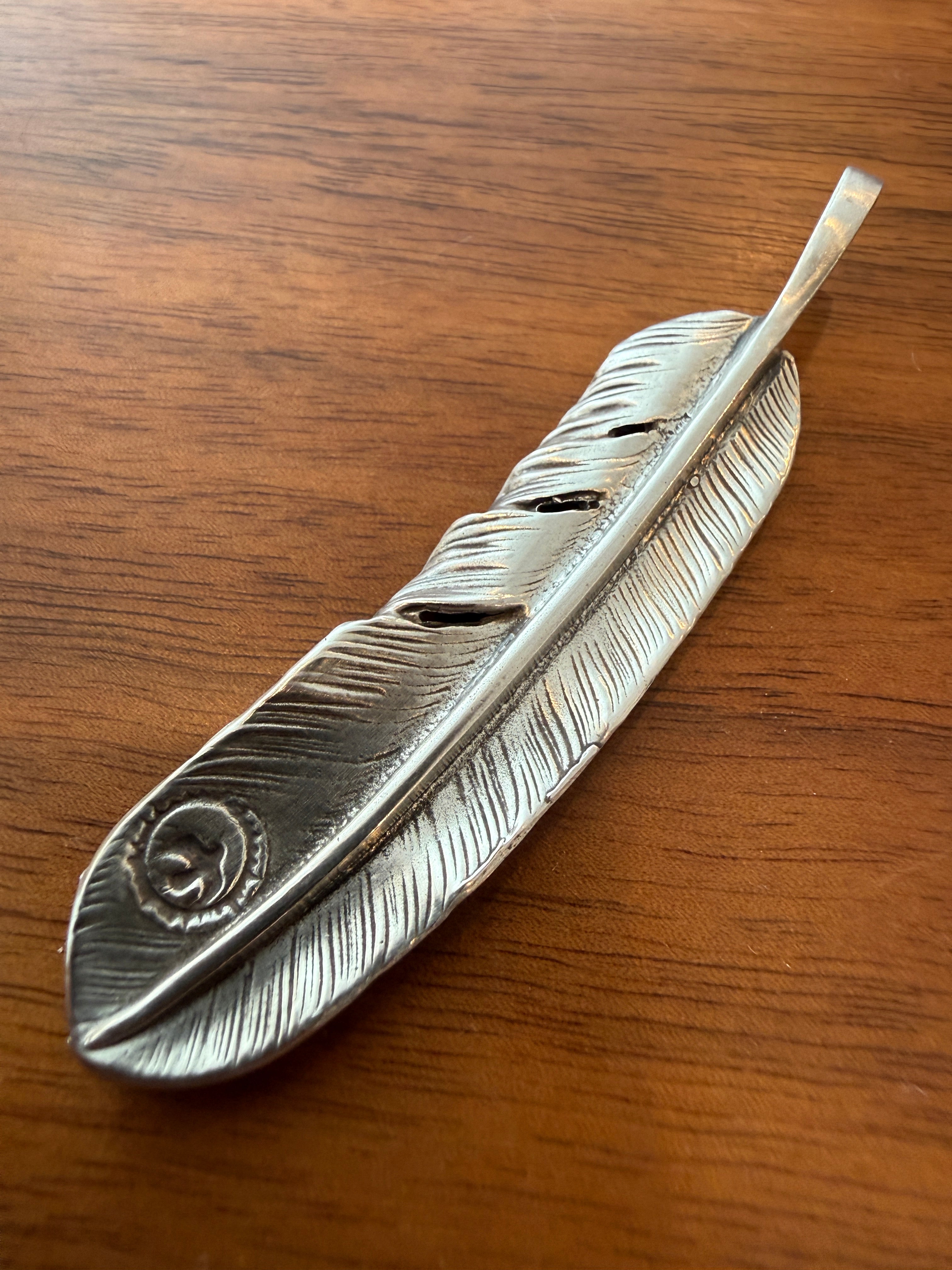 ゴローズ　my first goro's提案セット　プレーン特大フェザー＋ビーズ鹿革紐