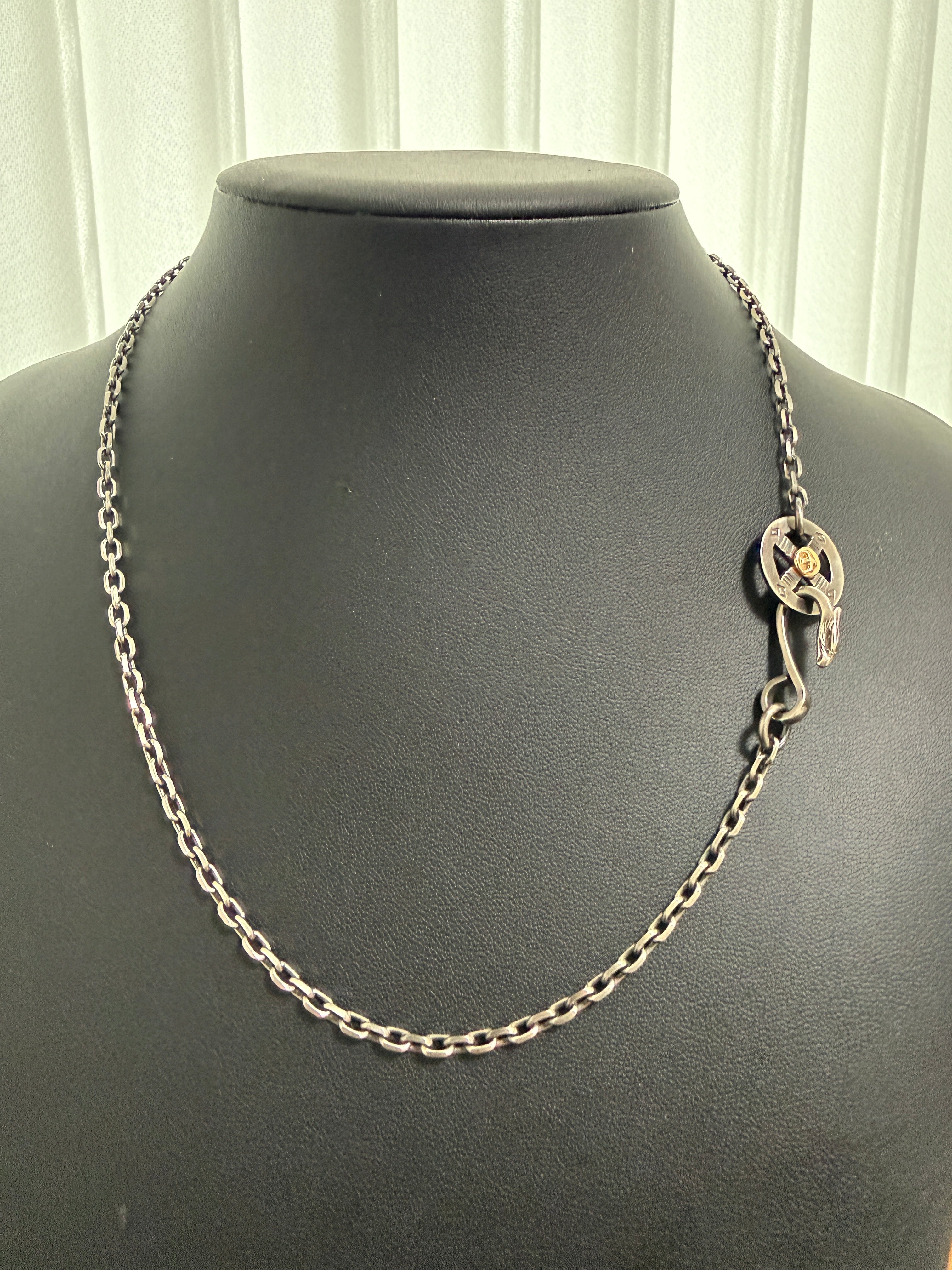 【リピーターKさま専用】ゴローズ　金メタルホイール付イーグルフック細角チェーン（47cm）