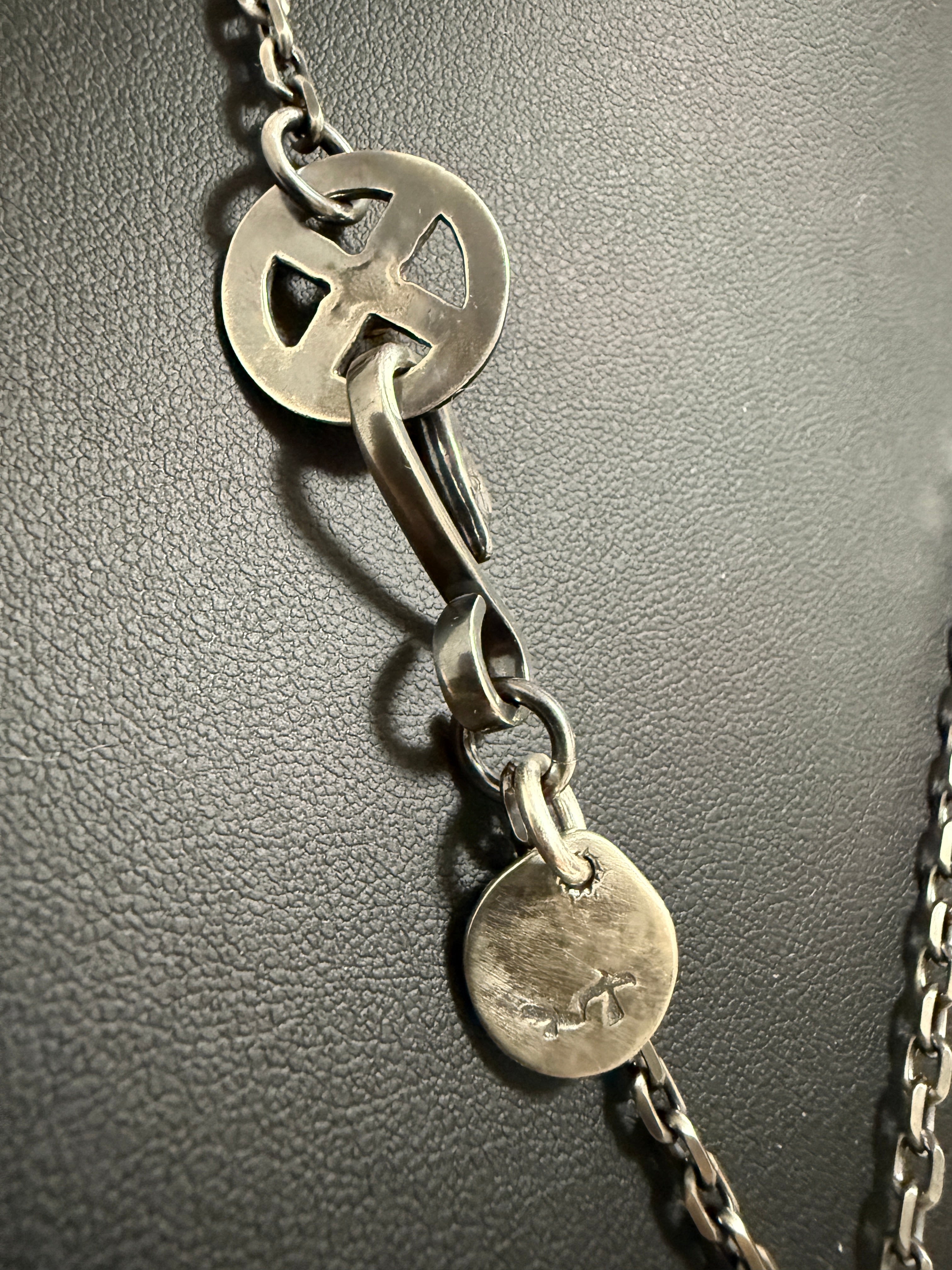 ゴローズ　上金特大フェザー左＋SV太陽inメタル小＋金メタルホイール付イーグルフック細角チェーン（47cm）セットアップ