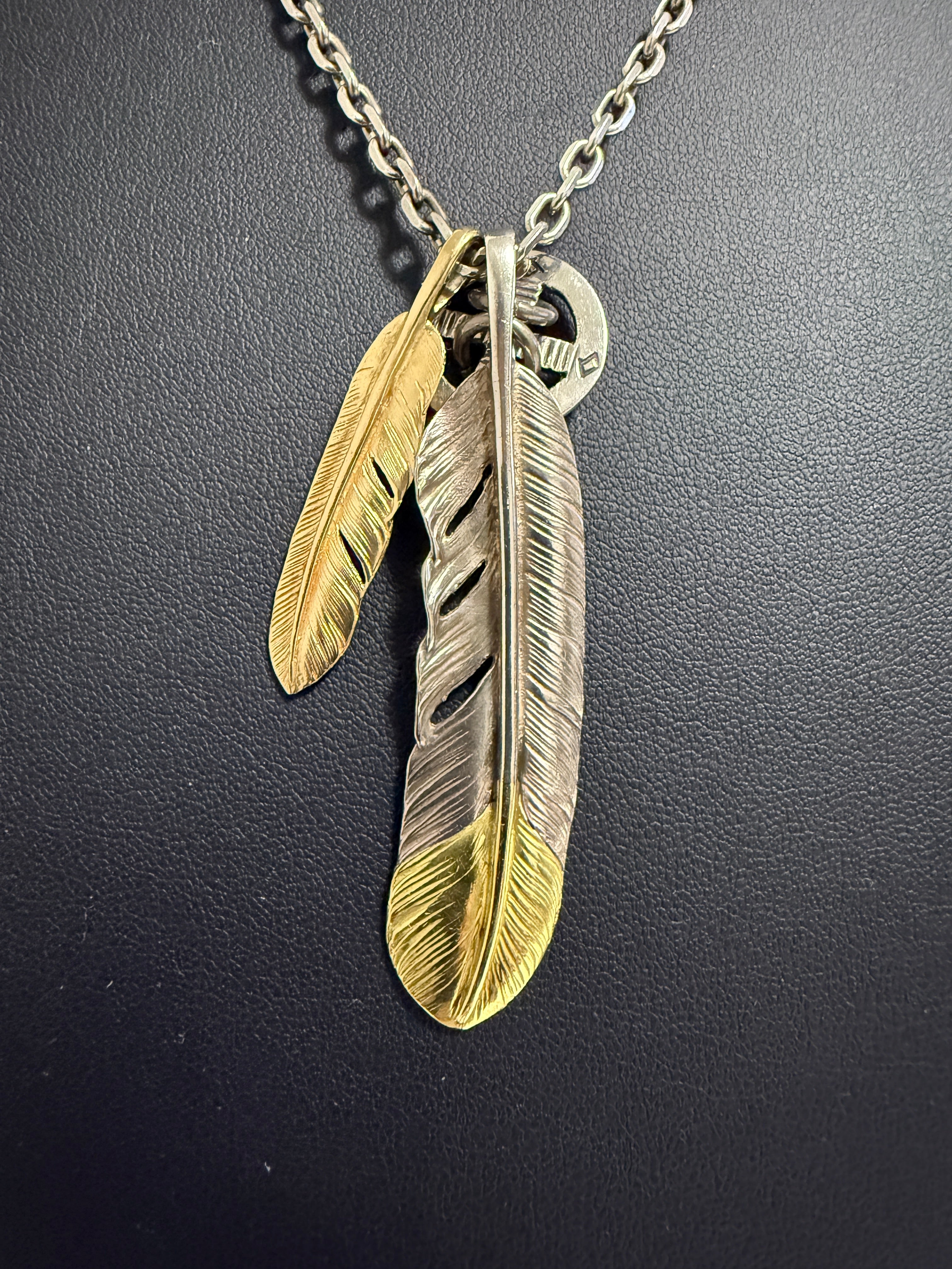 ゴローズ　先金右＋全金フェザー大左＋SVメディスンホイール＋SV太陽inメタル小＋金メタル付イーグルフック細角チェーンセットアップ