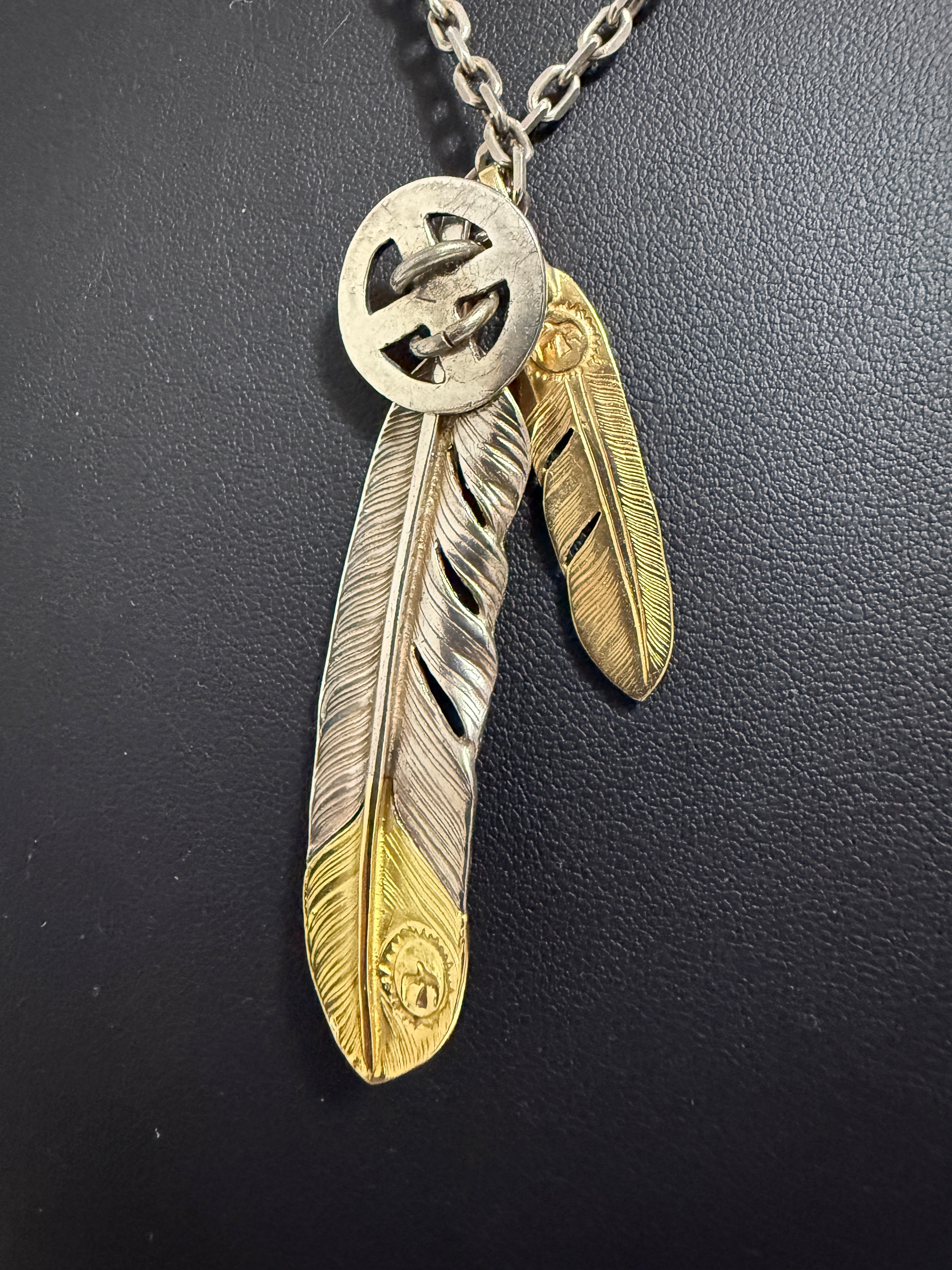 ゴローズ　先金右＋全金フェザー大左＋SVメディスンホイール＋SV太陽inメタル小＋金メタル付イーグルフック細角チェーンセットアップ